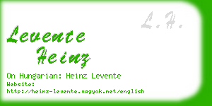 levente heinz business card